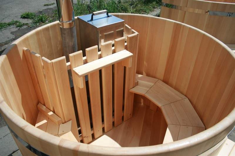 Круглая японская баня «Фурако» со встроенной дровяной печью на 6 человек, 1200x2000 мм (рис.6)